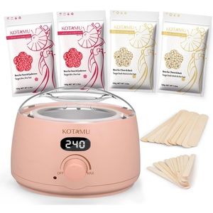 KOTAMU Digital Wax Warmer Kit for Hair Removal At Home for Women Sensitive Skin